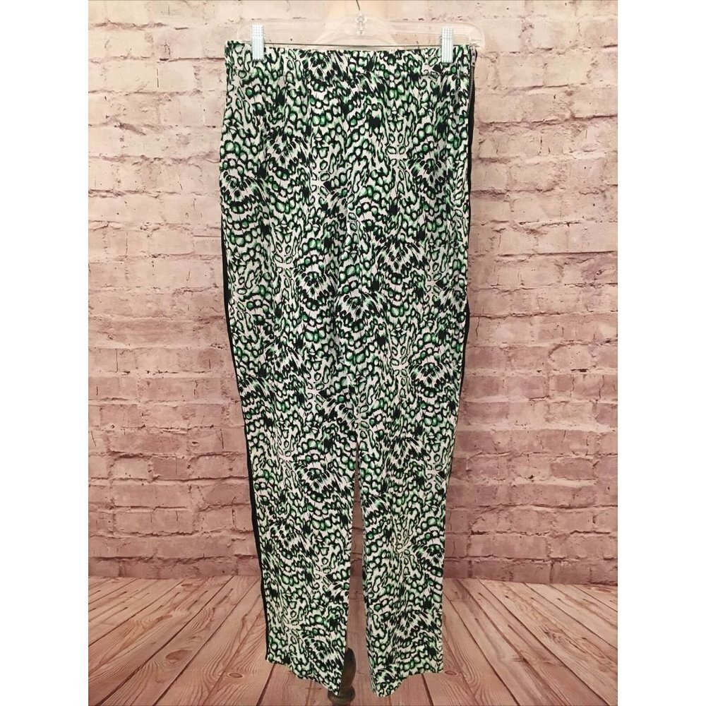 French Connection Womens Pants Leopard Crepe Gathered Trouser Size 6 NEW